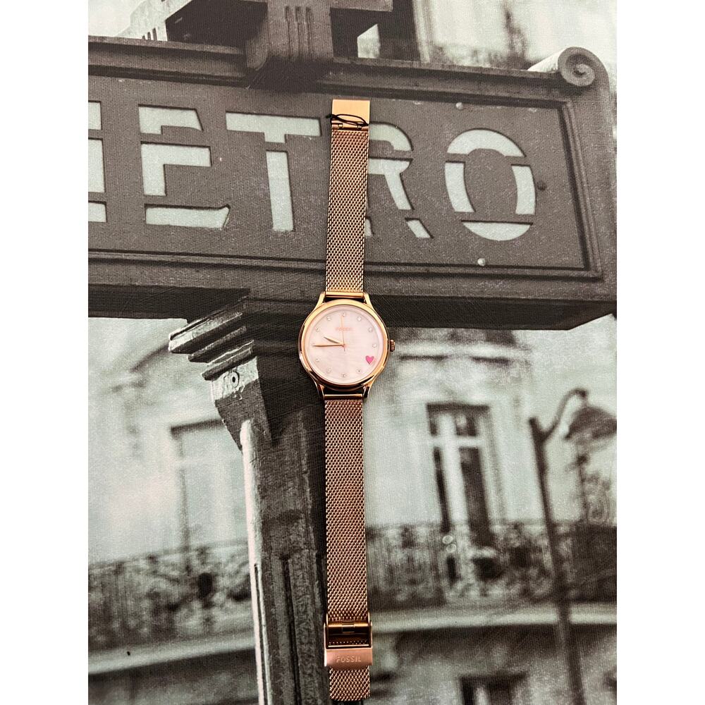 Fossil BQ3594 Laney Watch Wristwatch Rosegold